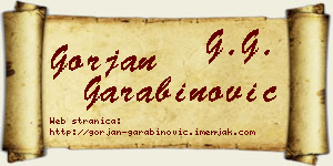 Gorjan Garabinović vizit kartica
